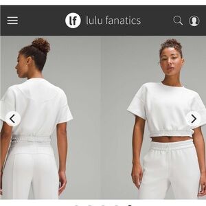 Lululemon Softstreme Gathered T-Shirt Sz 0 Light Vapor